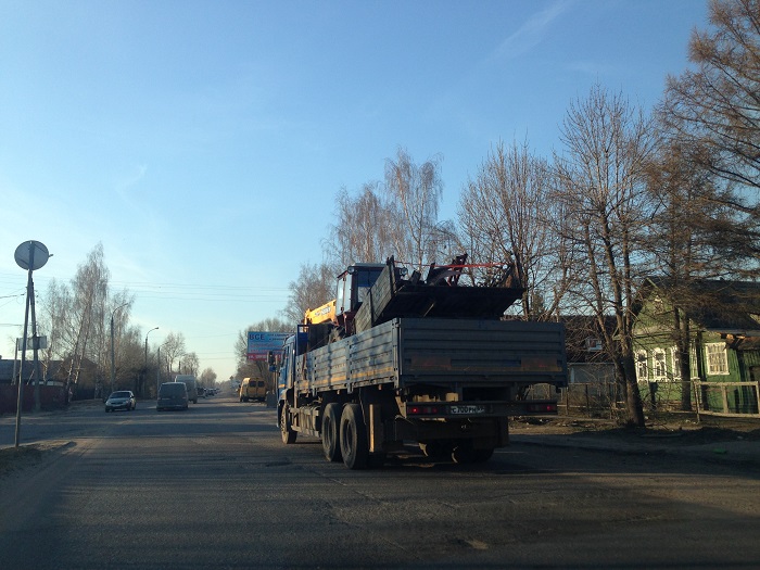 Перевозка трактора с прицепом